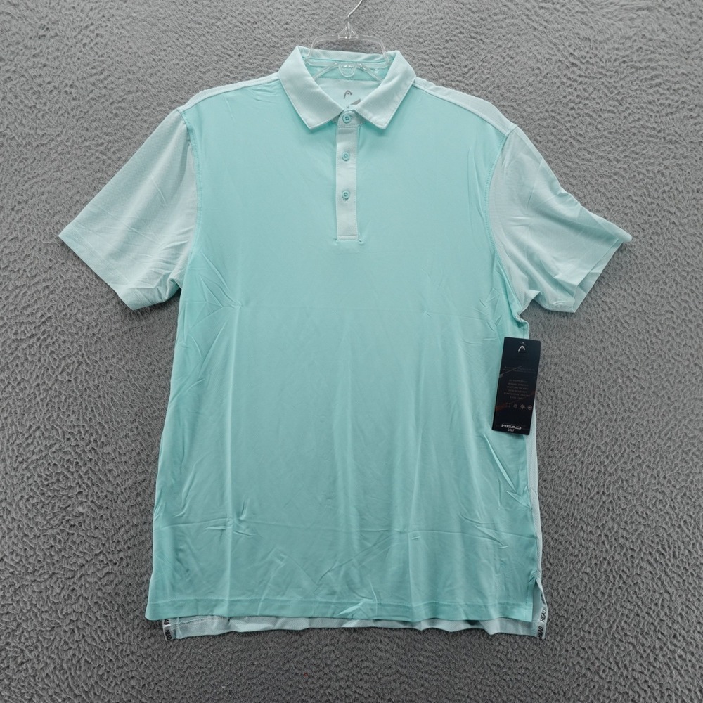 Head Golf Mens Short Sleeve Polo Shirt Ocean White 1017-1 Size M